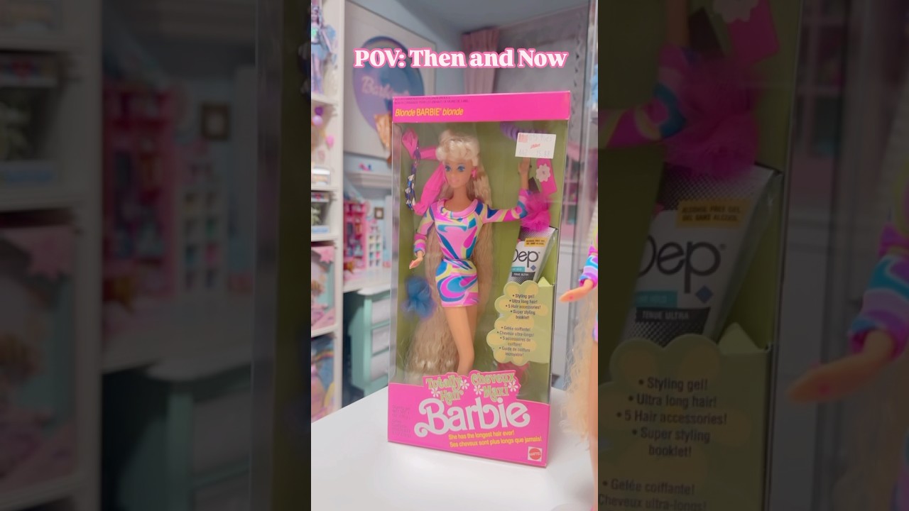Barbie 1992 versus 2024: Then and now 🩷😅 #barbie #90s #dolls #nostalgia