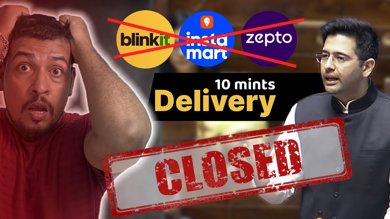 Raghav Chadha Speech Gig Worker | 10 minute delivery app | grocery delivery job |
