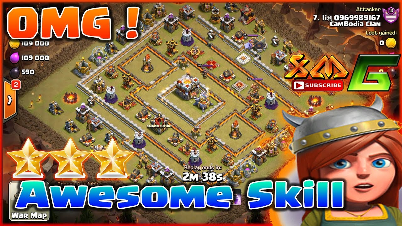 Clash of Clans⭐OMG ! New Awesome Attack Skill 3-Star Max TH 11⭐Ground and Air !
