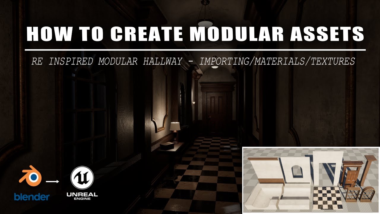 Modular Assets From Blender to Unreal | Exporting Meshes, Material Setup & How to Find Textures
