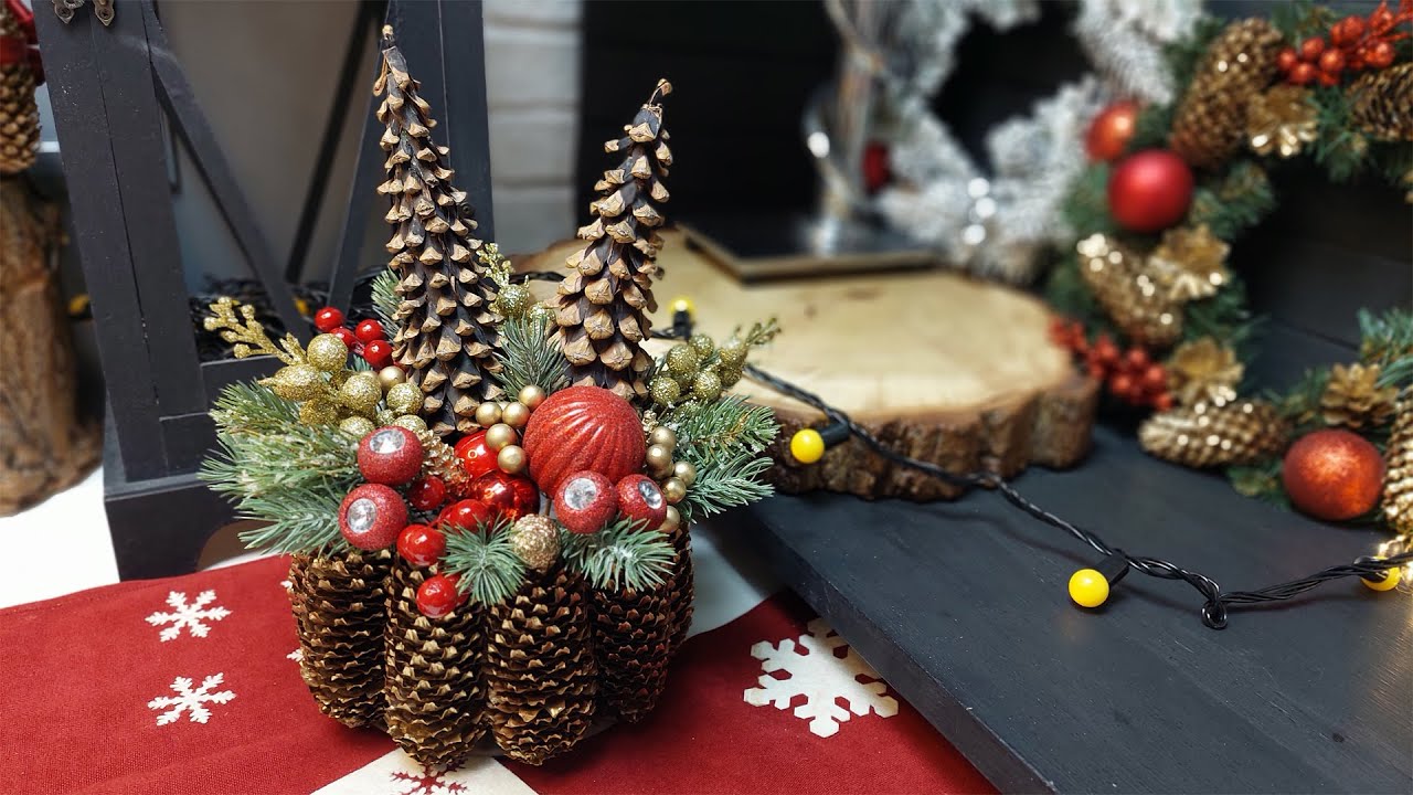 Мастер класс  елка из шишек. Декор своими руками. DIY  Pinecone Christmas tree  Handmade decor