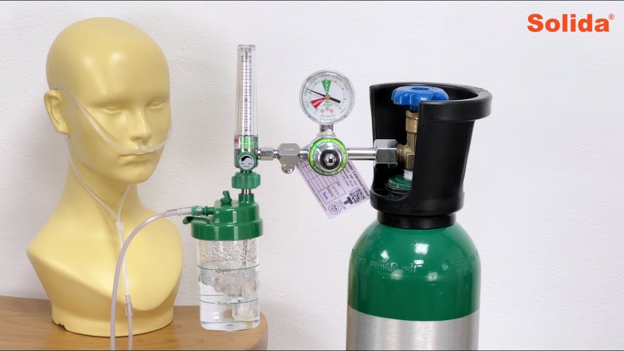 วิธีการใช้งาน ชุดเกจ์ต่อถังออกซิเจน รุ่น Oxygen Regulator Diaphragm with Check Valve Set