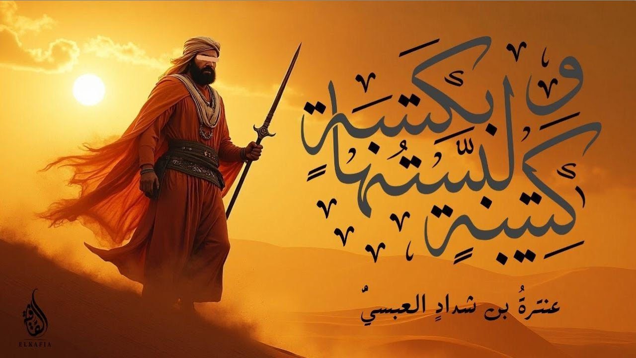 وكتيبة لبستها بكتيبة | عنترة بن شداد العبسي | حداء: أسامة النهاري | مع شرح الأبيات