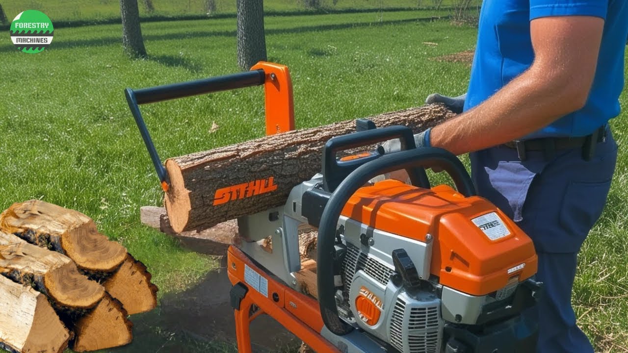 Fastest Automatic Firewood Processing Machine | Homemade Modern Wood Cutting Chainsaw Machines #27