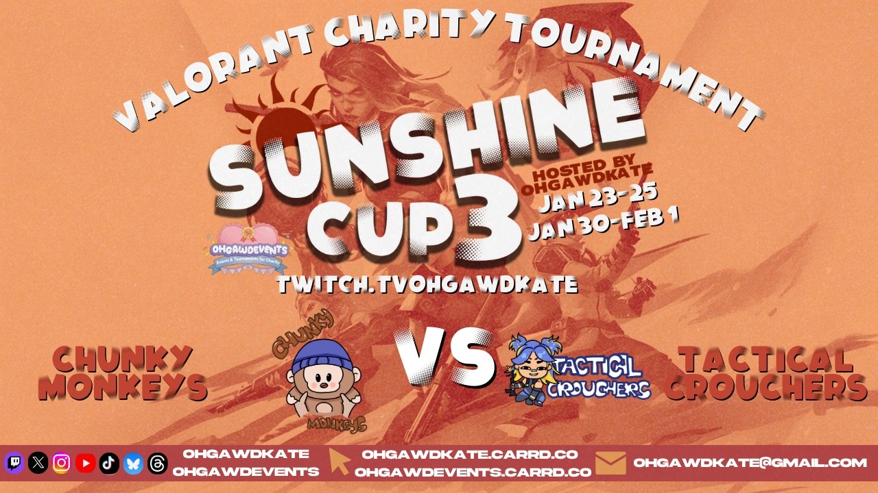 OHGAWDEVENTS | Sunshine Cup 3 | Chunky Monkeys VS Tactical Crouchers | Round 1 Match 6