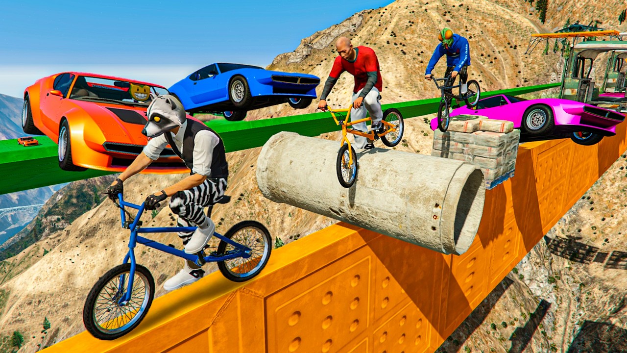 CORRE O TE ATROPELLO EN BICI! LA MAYOR RISA DE MI VIDA!! - GTA 5 ONLINE