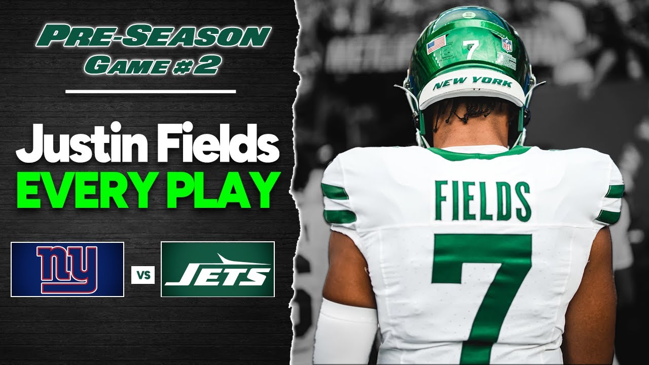 Justin Fields Every Play - Jets vs Giants - Preseason