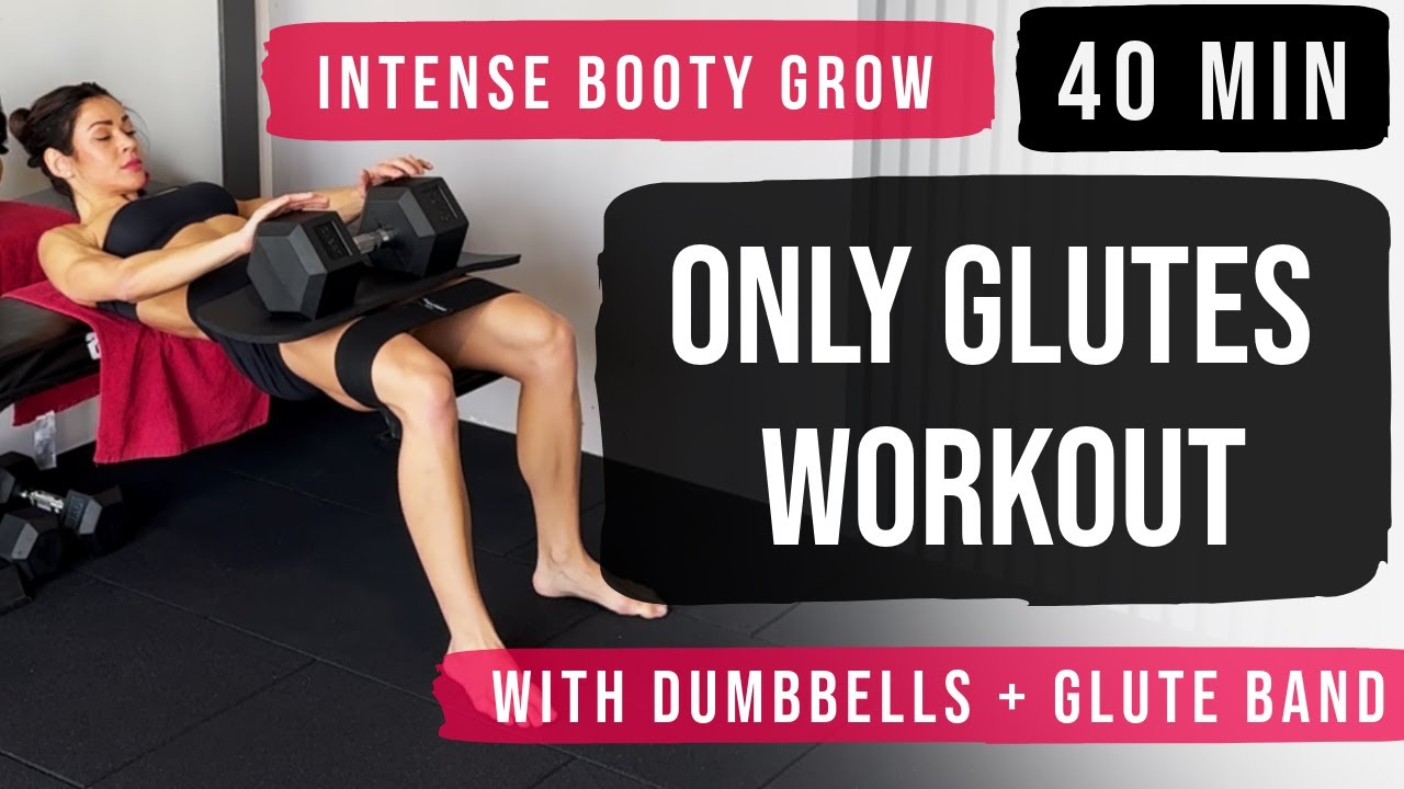 40 MIN ONLY GLUTE BUILDER 🔥 | Dumbbells + Band | Intense Booty Workout