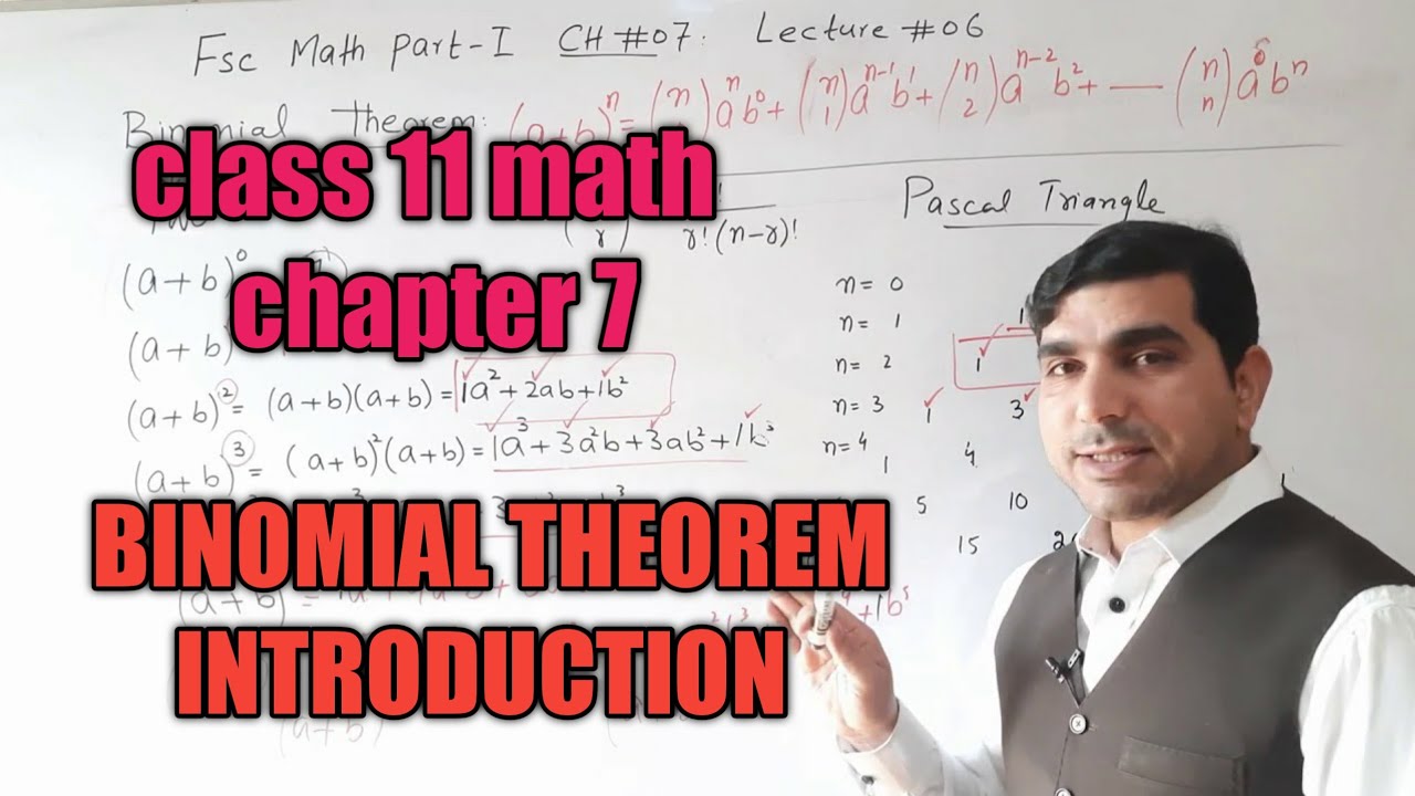 The formula for the binomial theorem || Binomial Theorem class 11 math