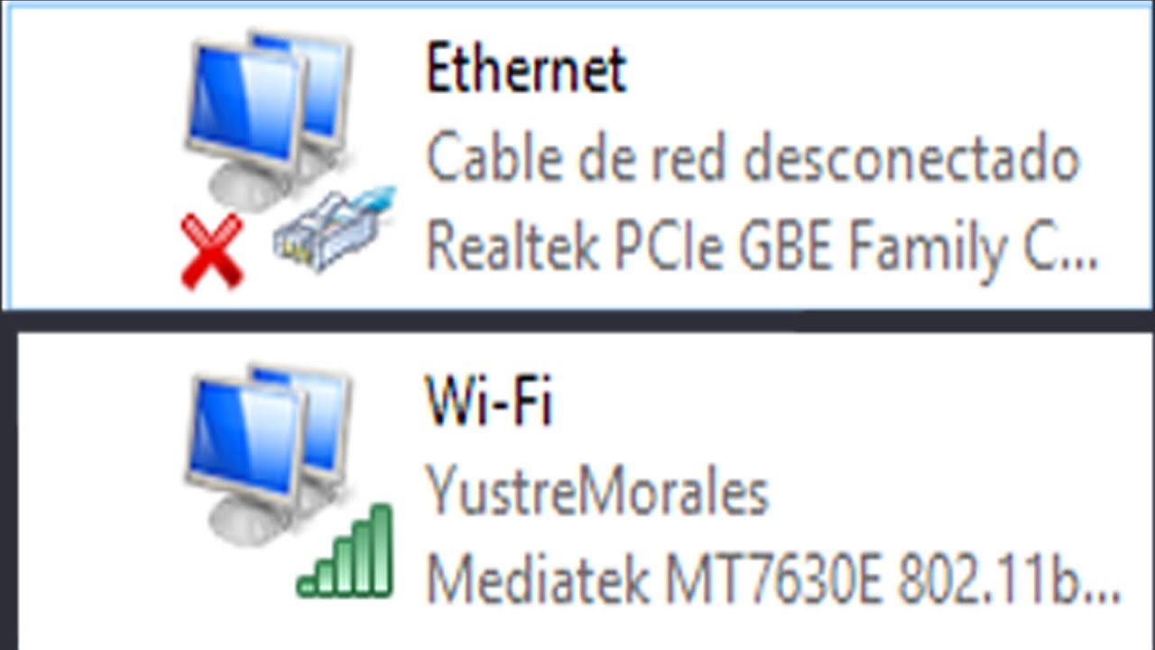 Como Desactivar y Activar Adaptador de WIFI Y Ethernet