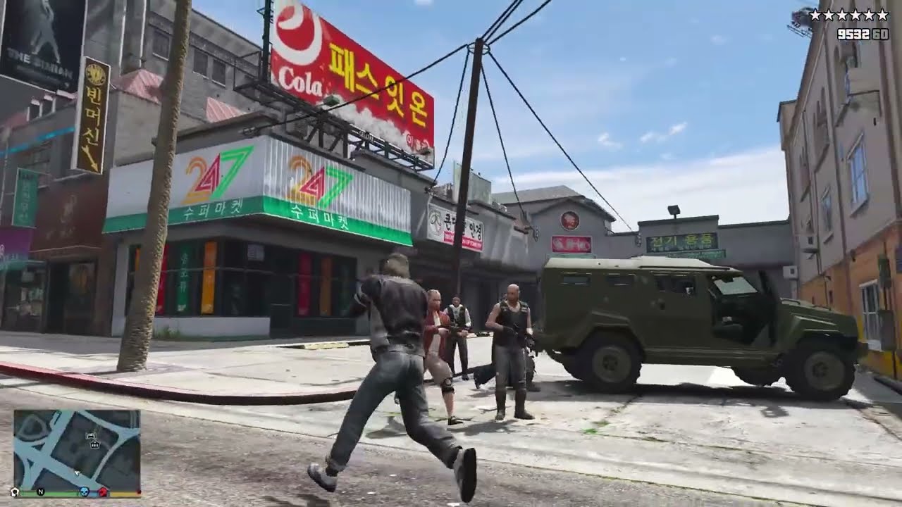 GTA V: Trevor, Wade, Ron & The Lost MC 10 Star Cop Battle + Escape