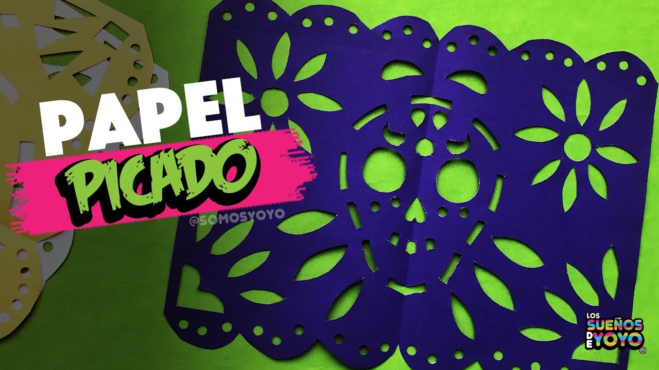 Aprende a hacer papel picado casero para D&iacute;a de Muertos 🕯