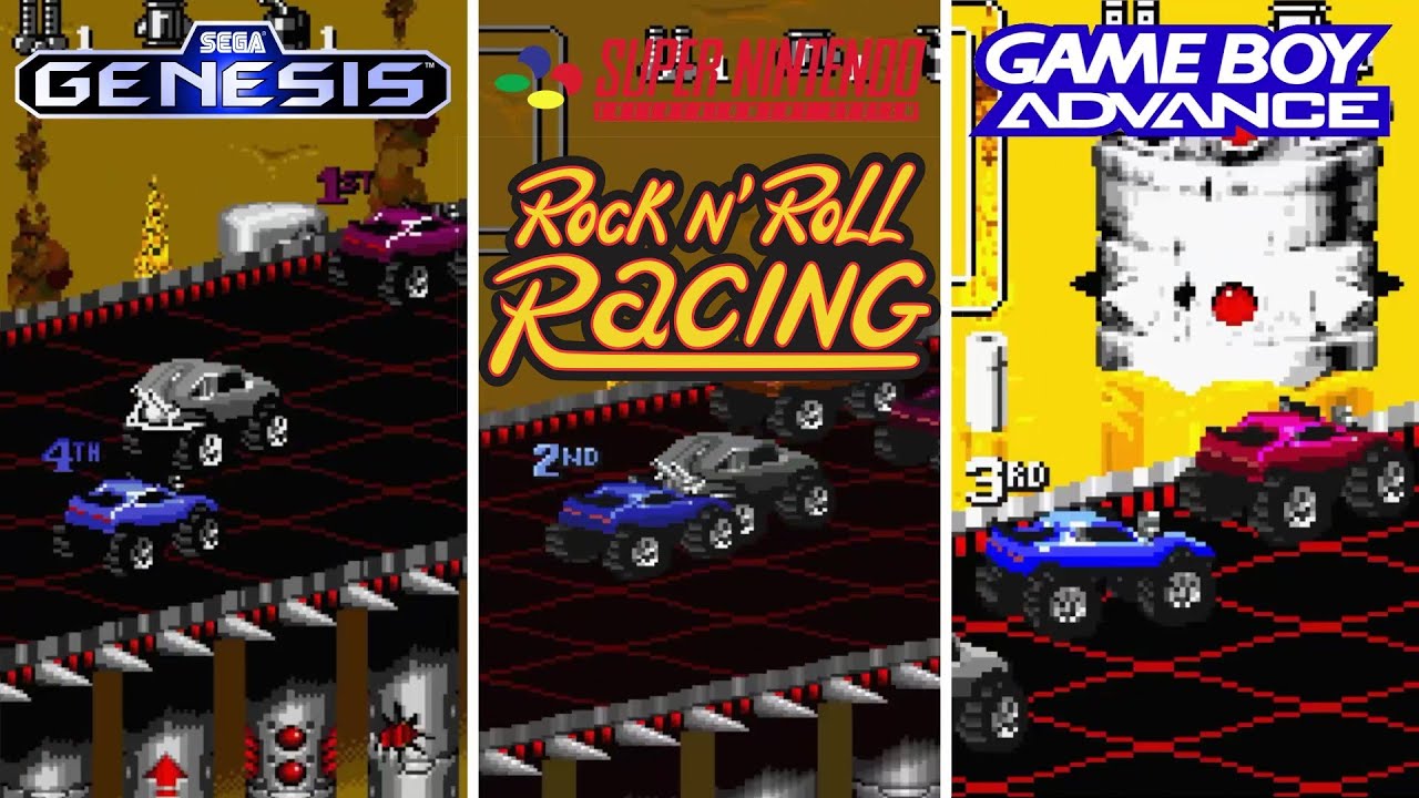 Rock n' Roll Racing [1993] Sega Genesis vs SNES vs GBA (Version Comparison)