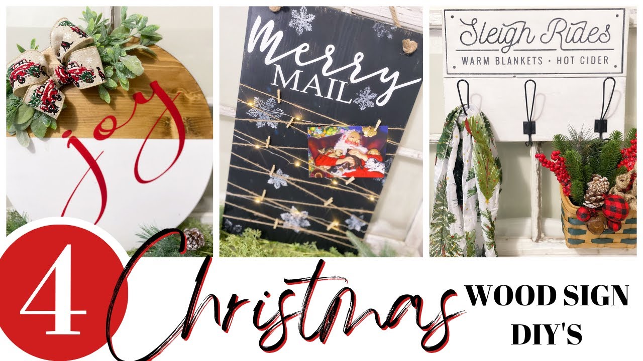 4 CHRISTMAS DIY’S USING WOOD | UPSCALE CHRISTMAS DIYS | CHRISTMAS DECOR DIYS | CHRISTMAS FOR RESALE