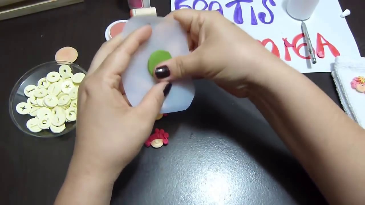 carita de muñecas en porcelanicron paso a paso para decorar moño,Manualidades la hormiga