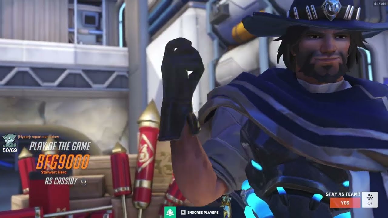 IDDQD - POTG - геймплей Кэссиди - OVERWATCH 2 15 сезон перки