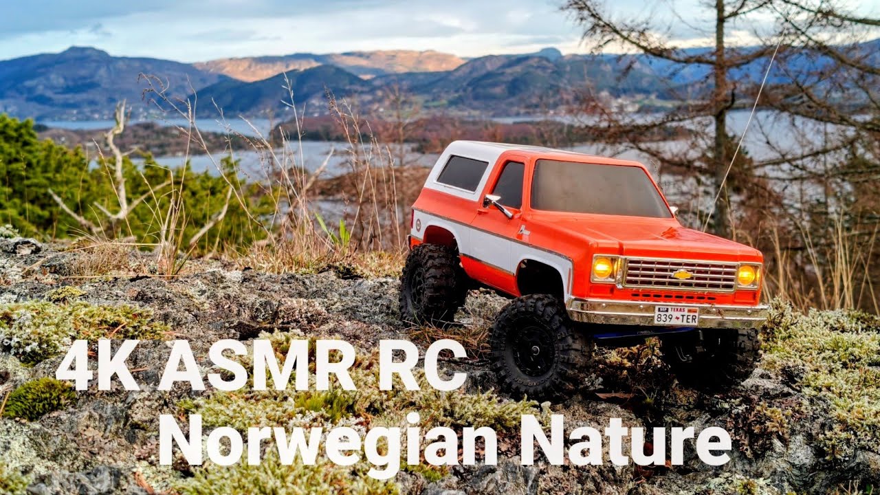 RC Crawler ASMR in Norwegian Forest and Fjord Landscape - FMS Chevrolet K5 1/24 Trail Ride