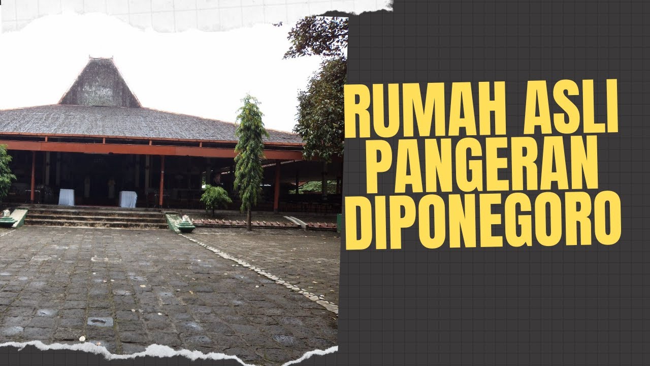 Melihat rumah asli Pangeran Diponegoro. Ada tembok yang dijebol saat dikepung musuh