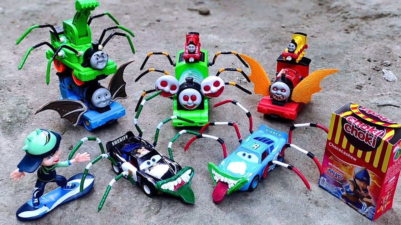 Bermain Kereta Api Hantu Laba-laba, Thomas and the Friends, Mobil Laba-laba, Mobil Hantu Monster #03