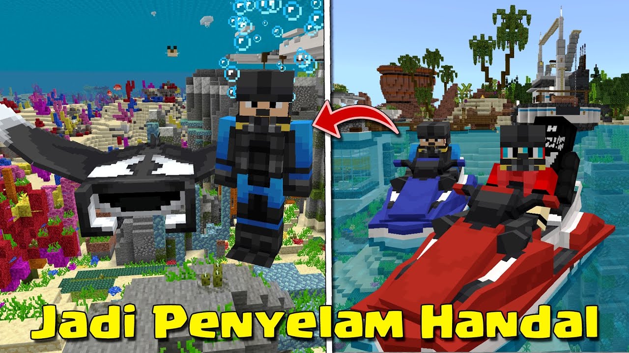 MENANGKAP IKAN BESAR DAN AQUARIUM KEREN DI MCPE