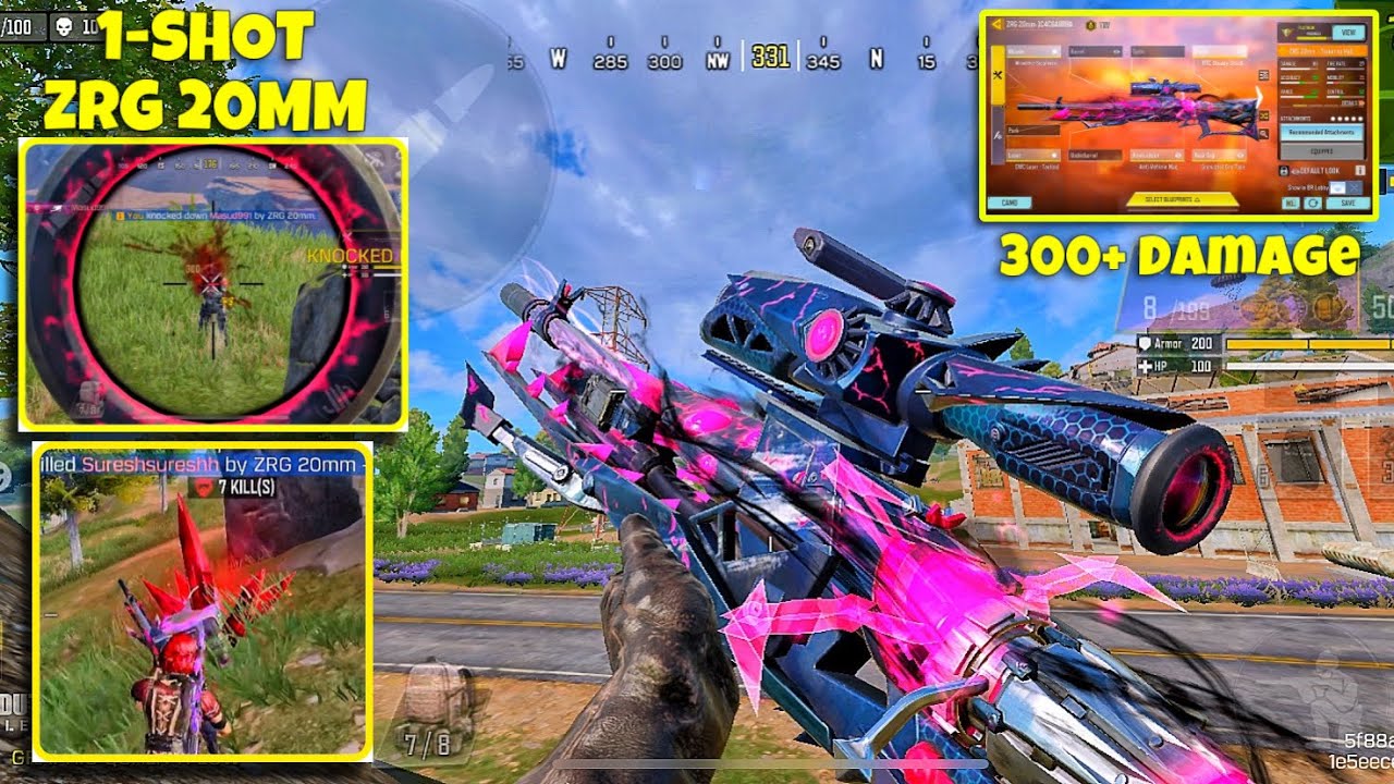 1 SHOT + 300+ DAMAGE BEST ZRG 20MM LOADOUT CODM BR | ZRG 20MM GUNSMITH BR | CODM BR GAMEPLAY