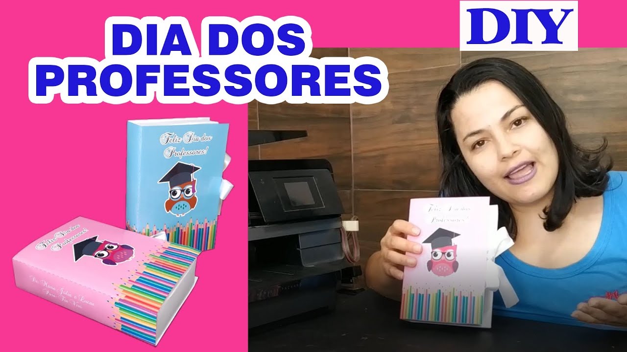 LEMBRANCINHA PARA O DIA DOS PROFESSORES - APRENDA A FAZER A CAIXA LIVRO / MENSAGEM ATUALIZADA 2021