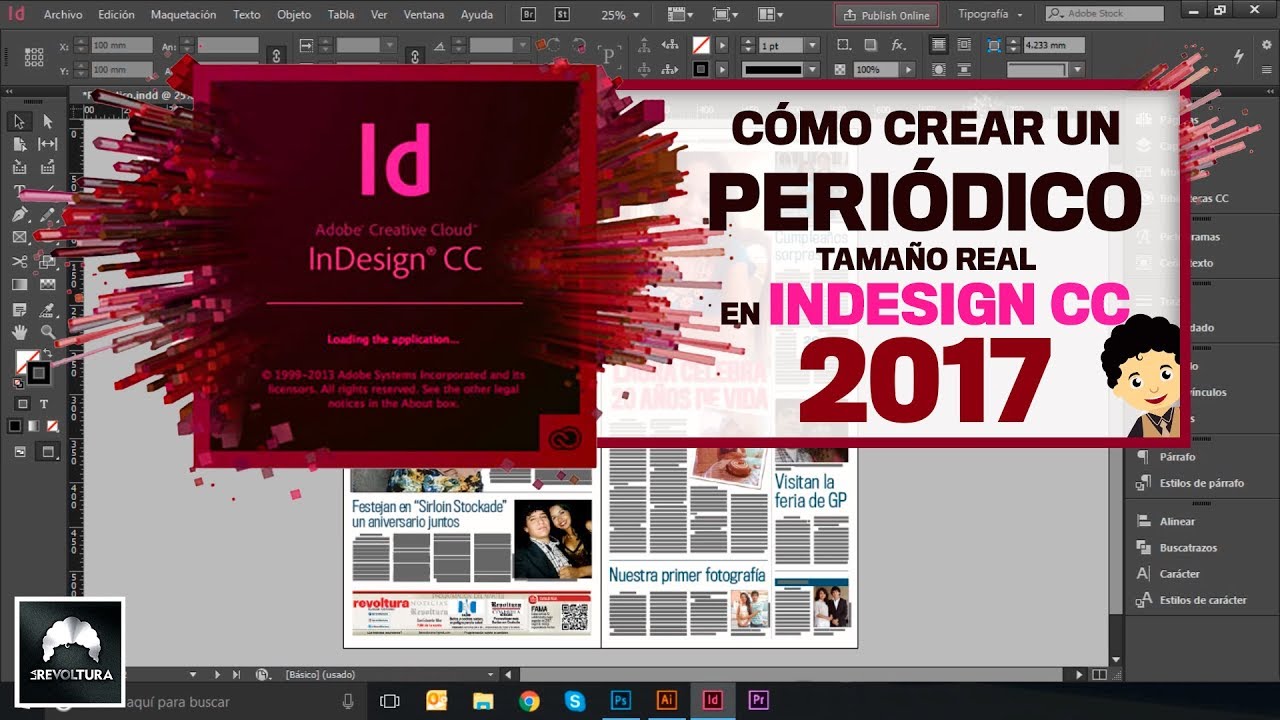 Adobe InDesign CC 2017  | Tutorial Cómo crear un periódico tamaño real