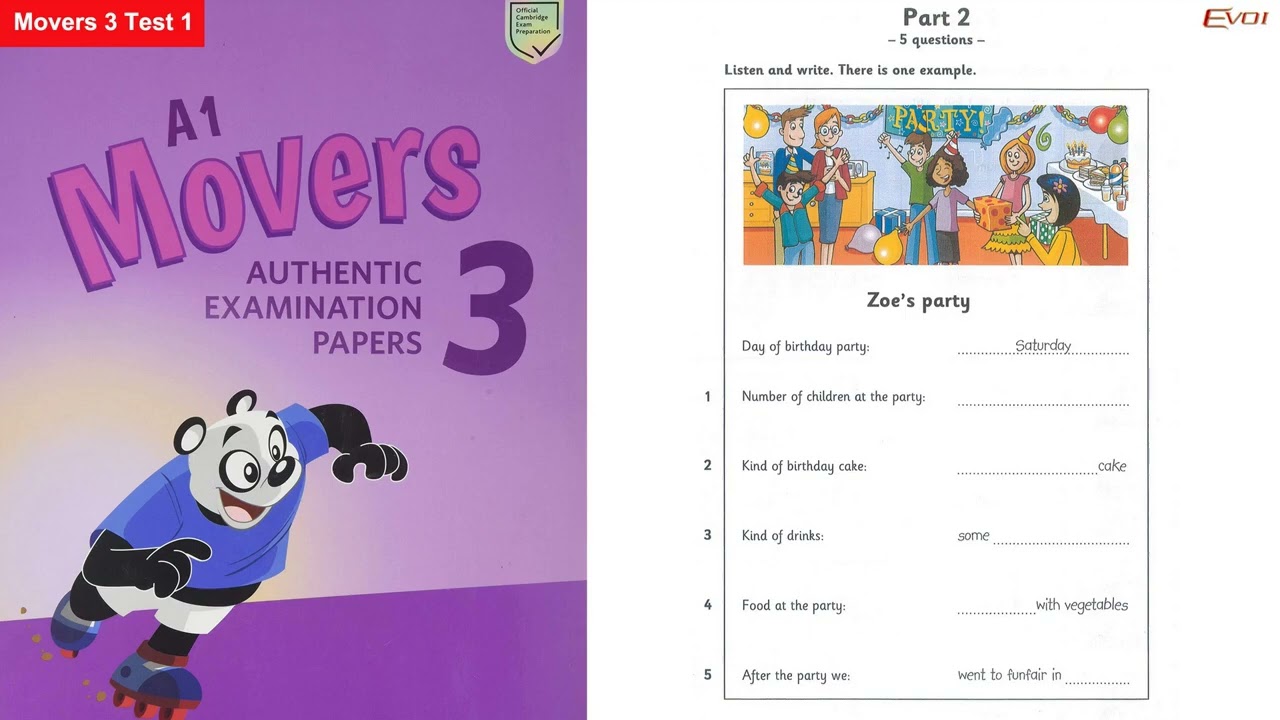 Movers 3 test 1   Authentic Examination Papers   Listening Test 1   Cambridge English