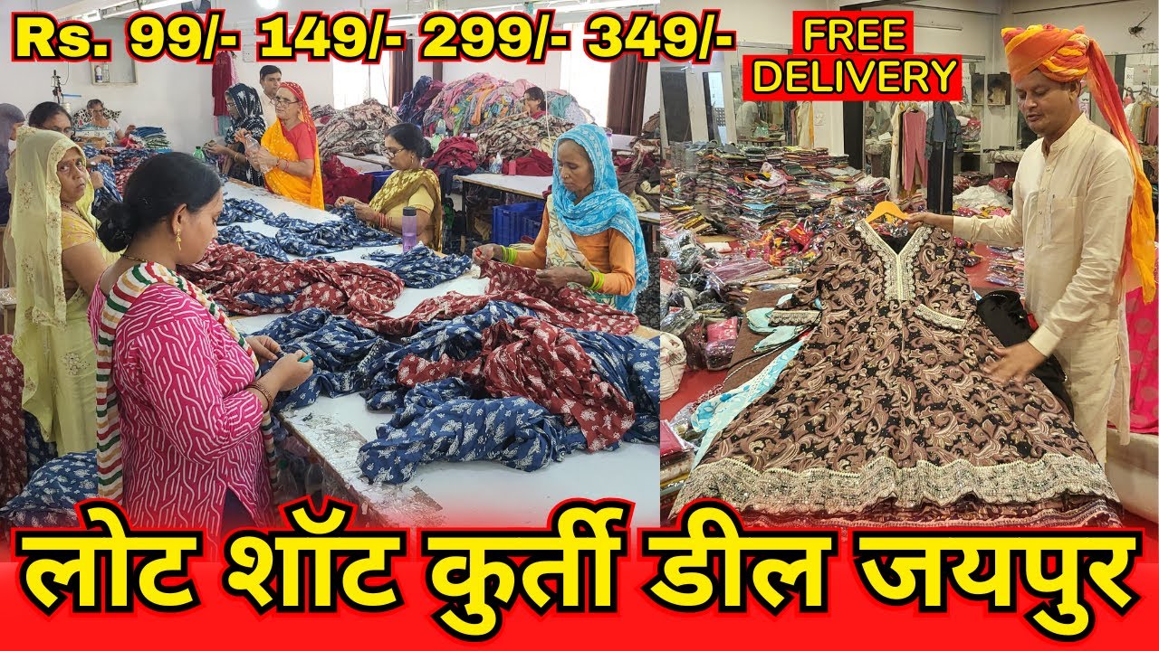 100% मार्जन कुर्ती लोट शॉट जयपुर ₹99 ₹149 ₹299 | ASSORTMENT & MIX 3 PEES KURTI LOT STOCK 2025 JAIPUR