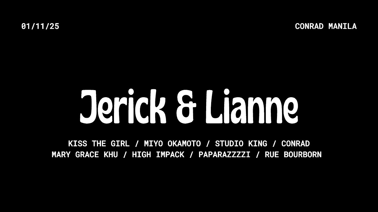 WEDDING DJ LOG #2  (JERICK AND LIANNE) at  CONRAD Manila