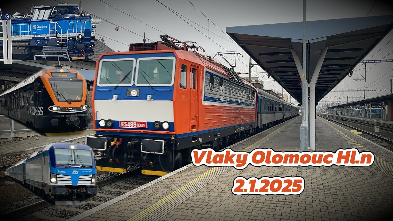 Vlaky Olomouc Hl.n (2.1.2025)