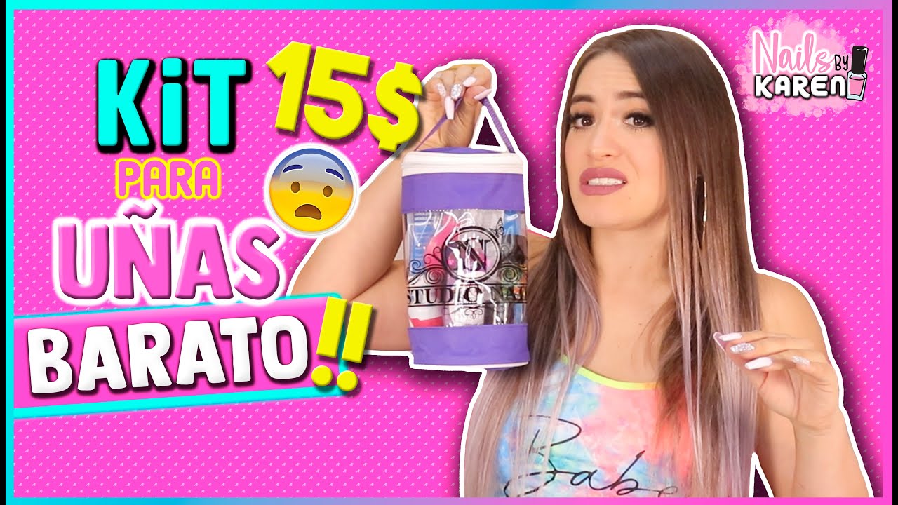 PROBANDO KIT para UÑAS ACRÍLICAS ECONÓMICO!