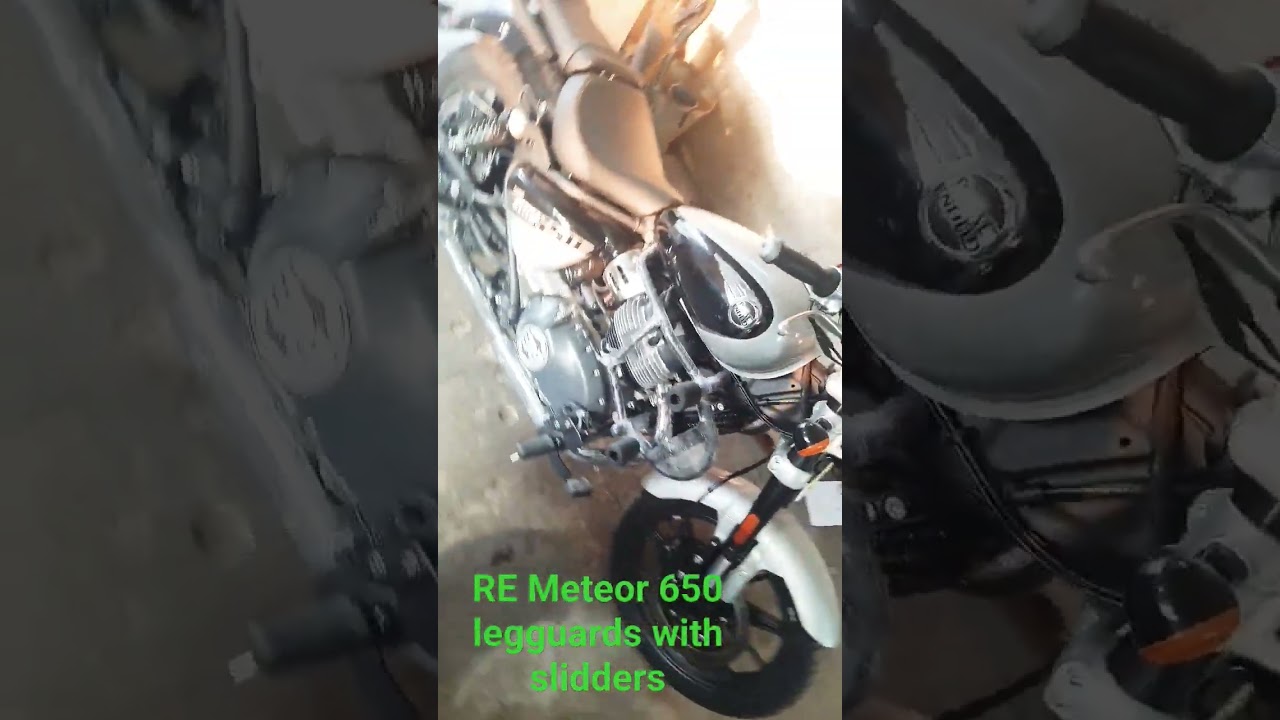 RE Meteor 650 legguards with sliders
