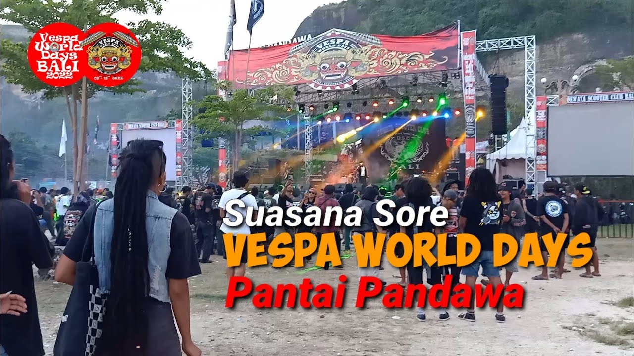 Vespa World days stage Pantai Pandawa saat ini ‼️ MERIAAAAH !
