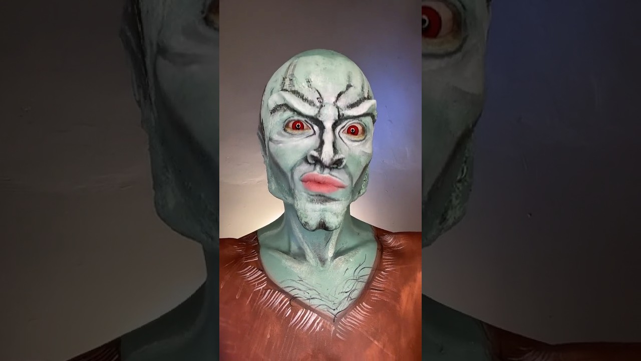 Handsome Squidward 🧽 🎭 #handsomesquidward #spongebob #sfx  #makeuptutorial #shorts #pachie2323