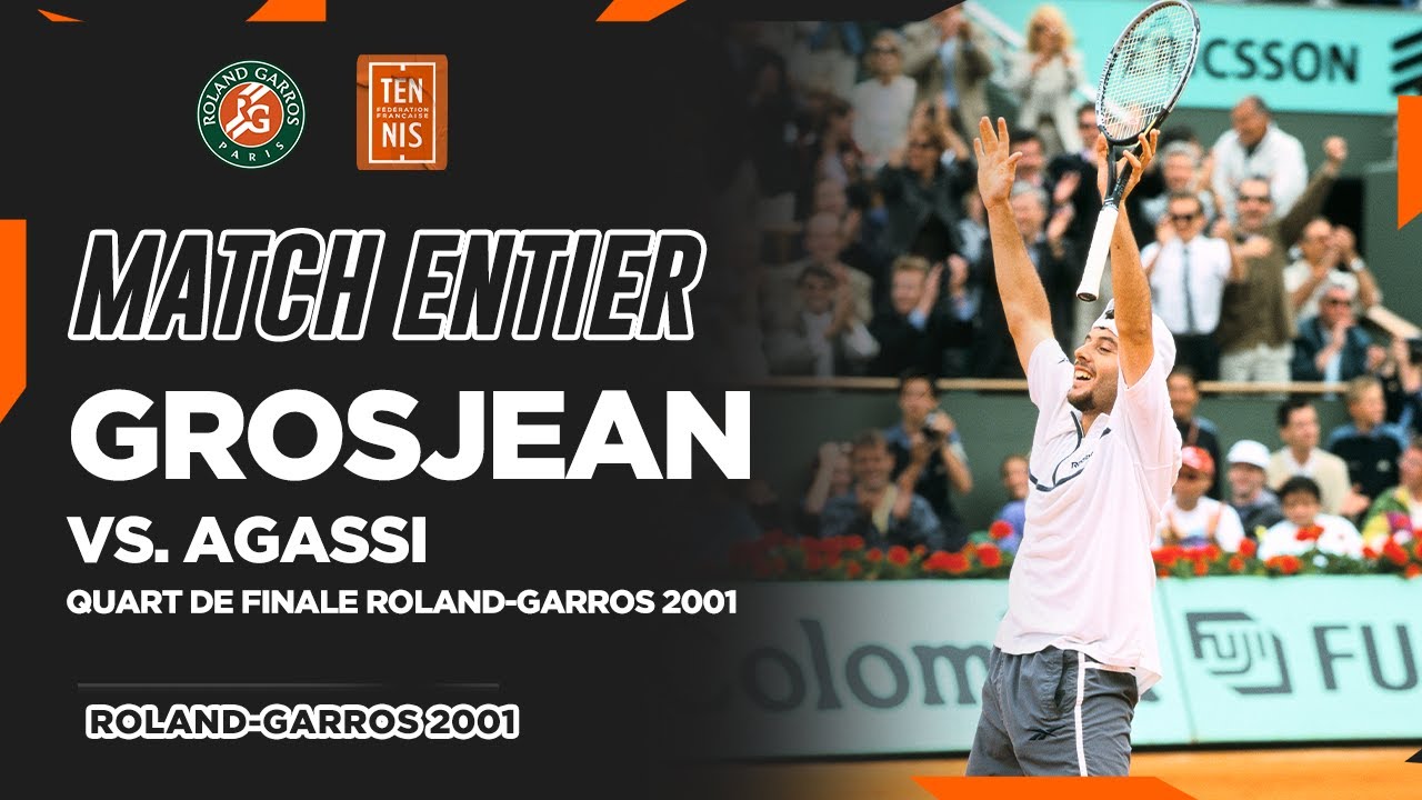 S&eacute;bastien Grosjean vs. Andre Agassi - Quart de finale | Roland-Garros 2001