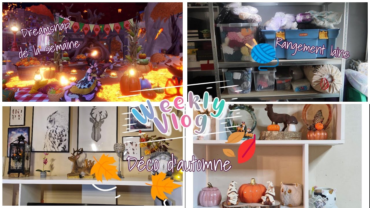 WEEKLY VLOG | Déco d'automne 🍂 - Rangement laine 🧶
