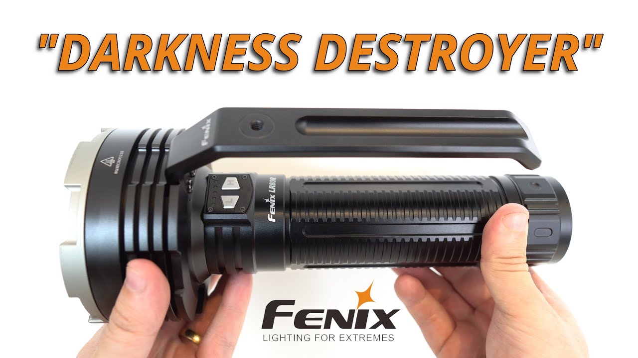 FENIX LR80R - 18000 lumens searchlight - 1130m range - USB-C to C 45w charging - 12000mAh Power bank