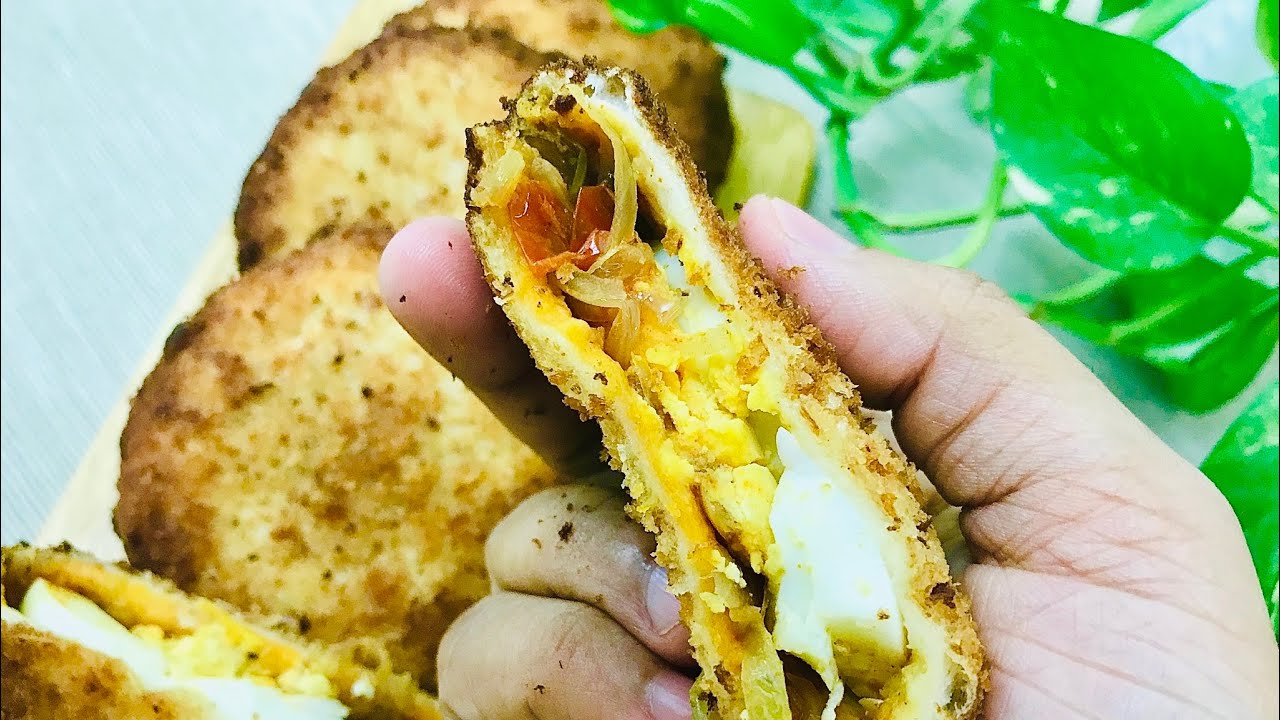 Egg Bread Pocket /egg puffs/Easy evening snack recipes/easy bread recipes