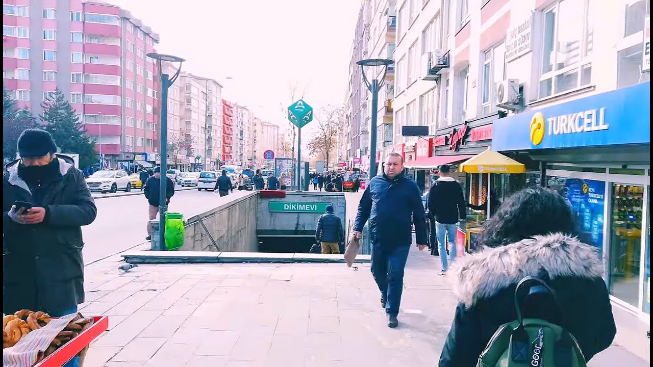 Walking Tour in Ankara,TURKEY From Dikimevi to Kurtulus [4K]