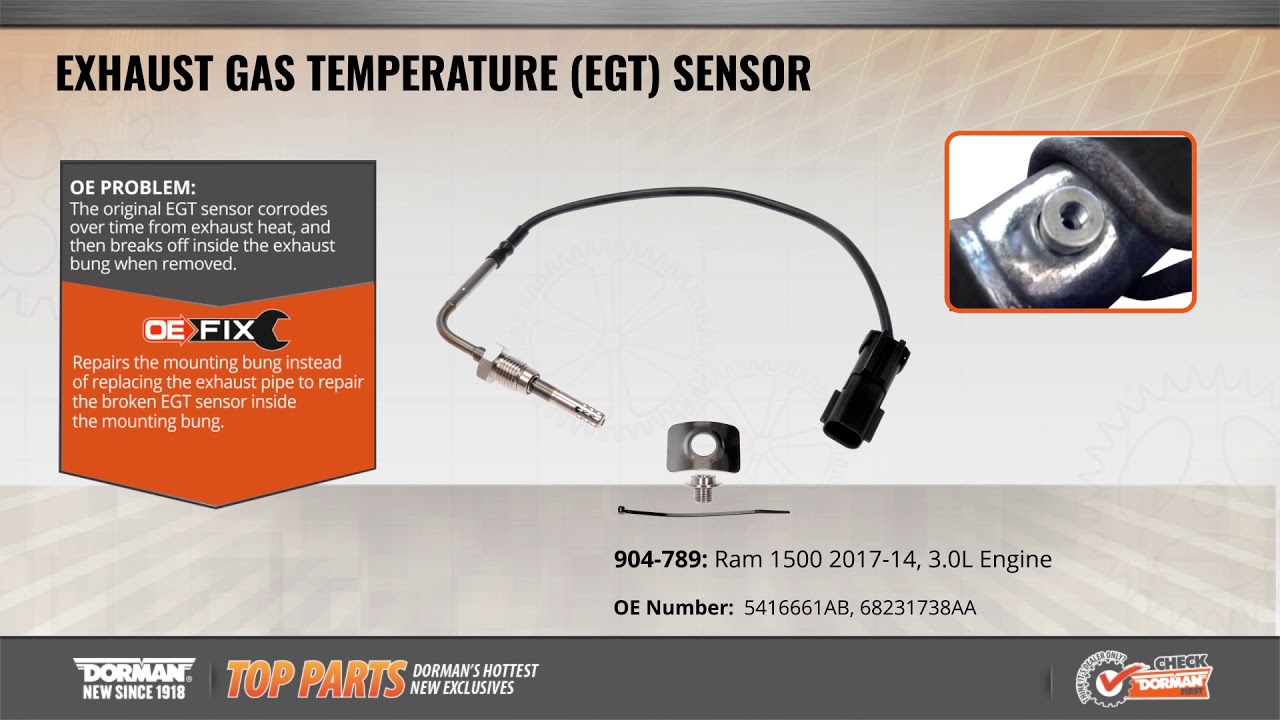 Highlighted Part: Exhaust Gas Temperature (EGT) Sensor for Select Ram 1500 Models