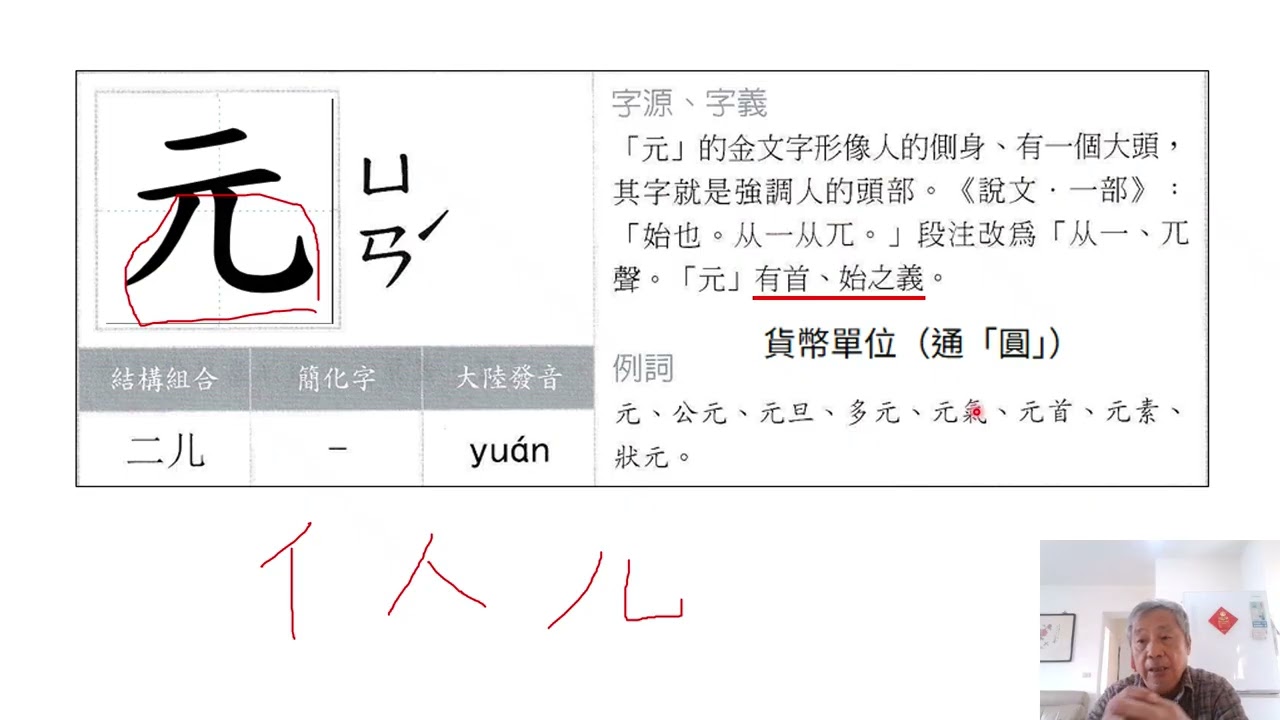 31a3 主題漢字認字 第 1 單元 以人文本(上3, 儿)