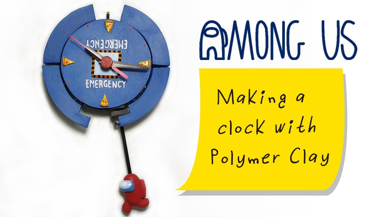 Making Among Us With Polymer Clay/어몽어스 시계 만들기
