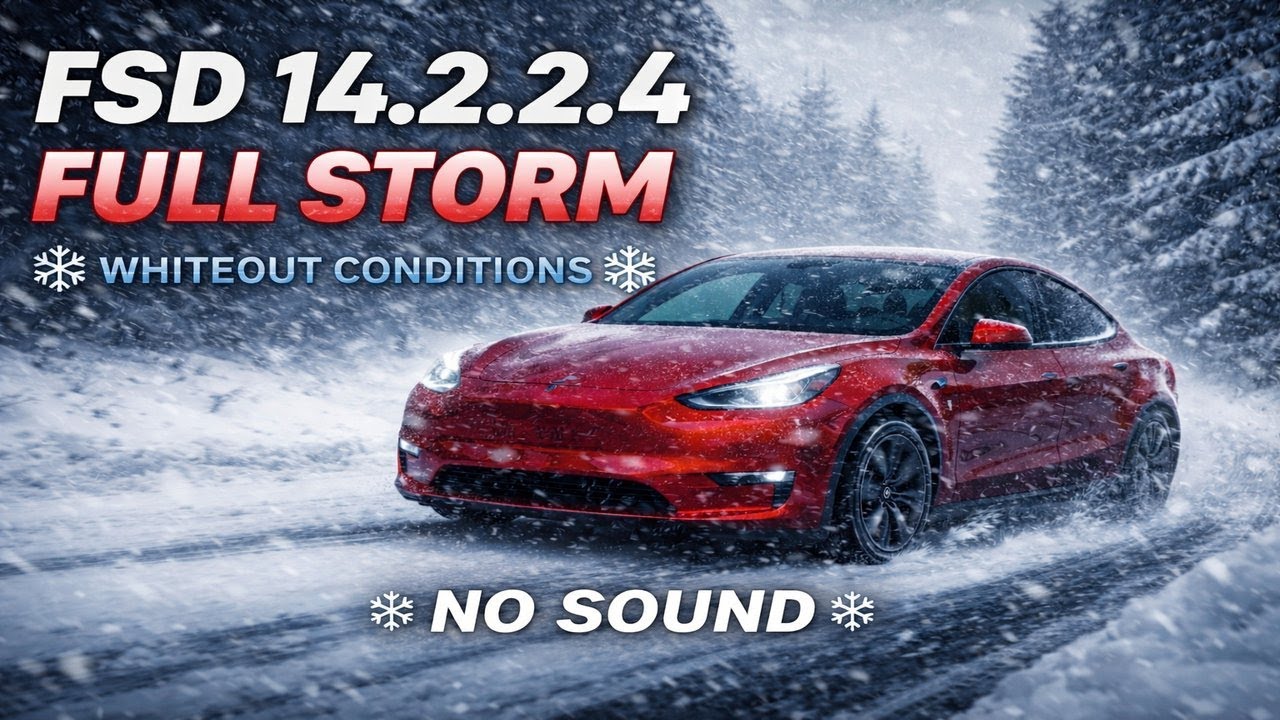 Tesla FSD v14.2.2.3 vs Michigan Winter Storm ❄️ | Model Y Snow Drive