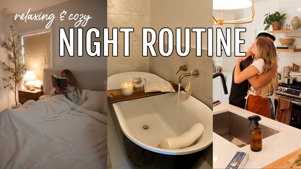 RELAXING NIGHT ROUTINE // cooking, cuddles, + new habits