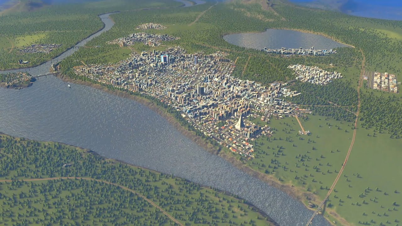 Cities Skylines - Two Rivers, 시티즈 스카이라인 - 두개의 강, 6.5만, 6타일