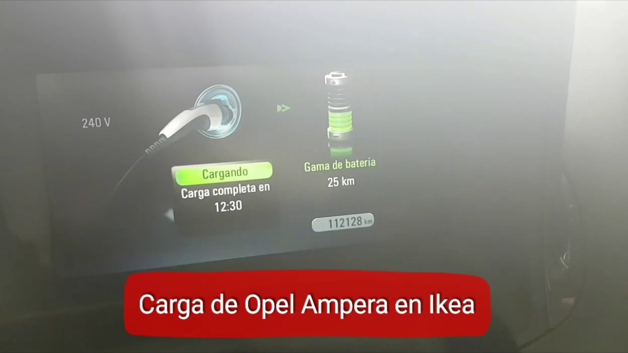 Carga de Opel Ampera en Ikea 1h15min