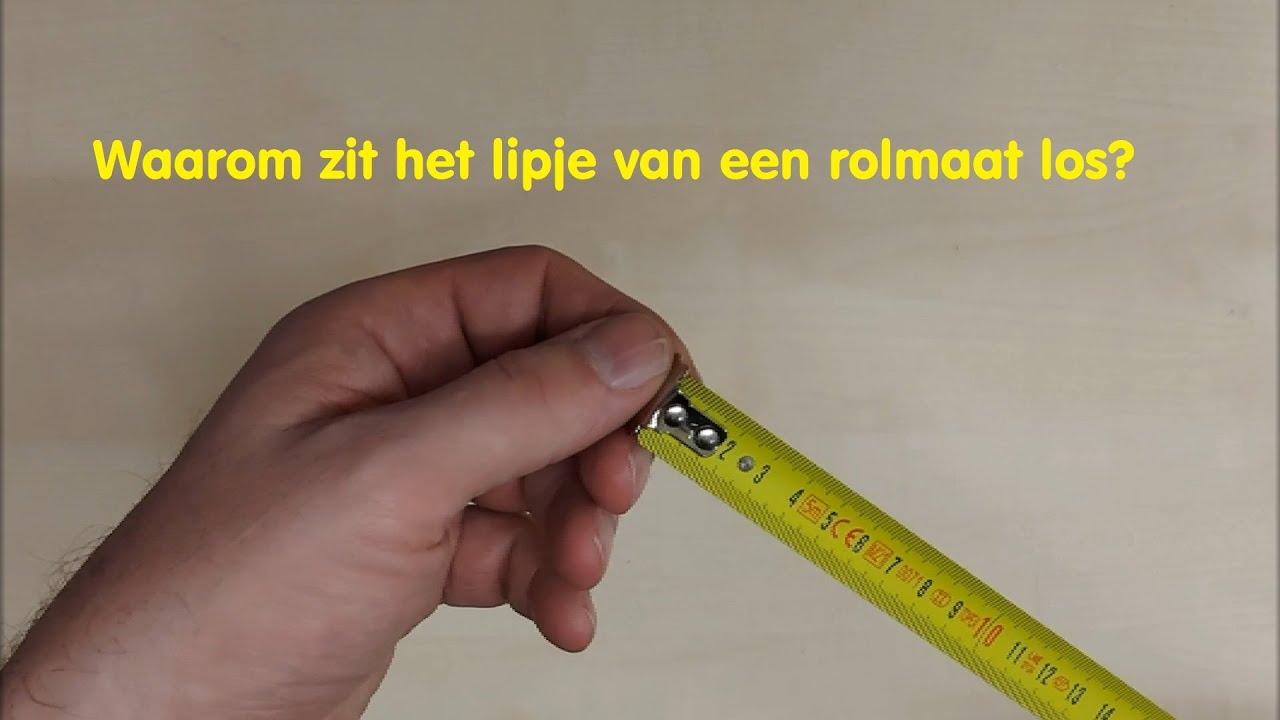 Waarom zit het lipje van een rolmaat los? #ruler #rolmaat