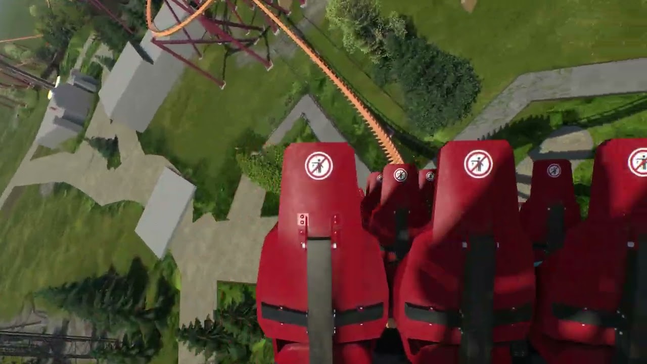 Raging Bull 9th Row POV - Great America Recreation - NoLimits 2