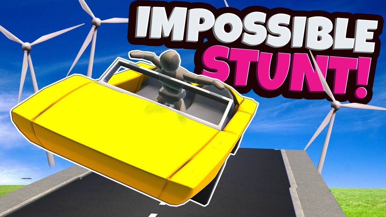 Crashing My Car Into a WIND TURBINE While Trying Stunts! (Turbo Dismount)